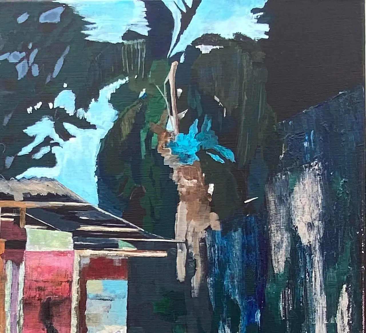 Run Into the Shimmering Light, abstract painting