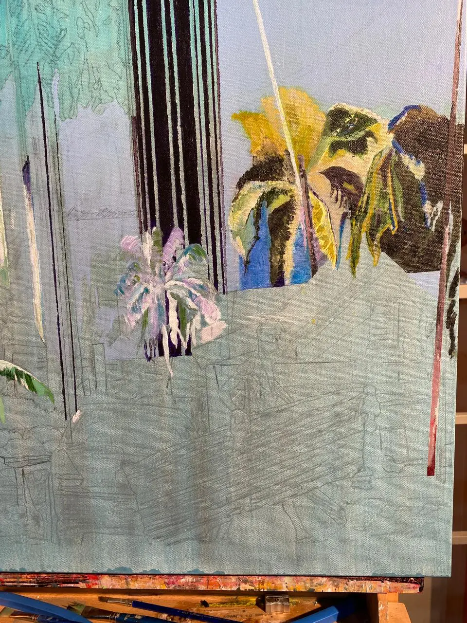 A developing tropical city painting
